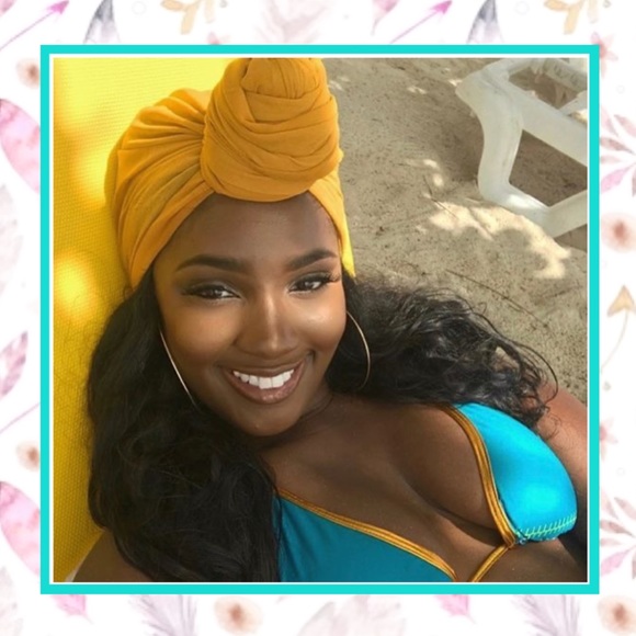 Unique Styles headwrap Accessories - 🌸 SUNSHINE YELLOW HEAD WRAP TURBAN SCARF CAP BOHO CHIC MULTIPURPOSE HEADWRAP